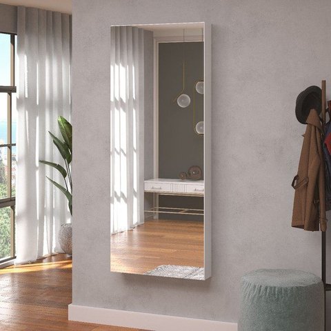Armário Espelheira Suspenso 60x150cm para Joias e Cosméticos