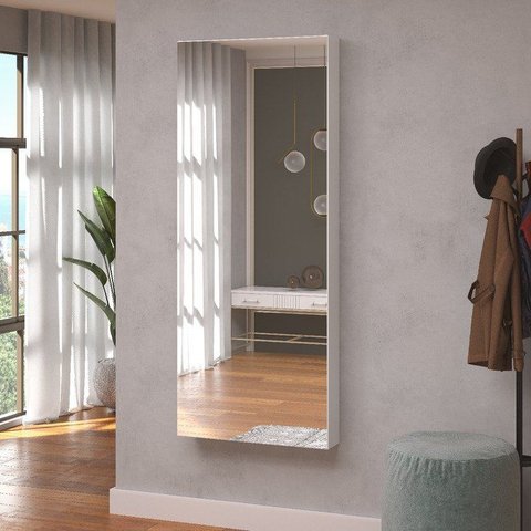 Armário Espelheira Suspenso 60x150cm para Joias e Cosméticos