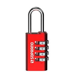 Cadeado 20mm Segredo Color Vermelho Al20 Alumínio Soprano - 1