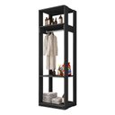 Ver imagem 2 de Guarda Roupa Modulado Ambiente Titan com Prateleiras Preto - Móveis Leão