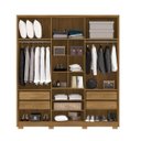 Ver imagem 2 de Guarda-roupa Noronha com Maleiro Interno 6 Portas 4 Gavetas Nature/alasca 100% Mdf - Vila Rica