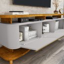 Ver imagem 6 de Rack para Sala de Estar Tv 75 Pol Orgânico Maui B02 Naturalle Off White - Lyam Decor