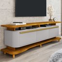 Ver imagem 2 de Rack para Sala de Estar Tv 75 Pol Orgânico Maui B02 Naturalle Off White - Lyam Decor