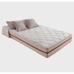 Cama Box Casal Bipartido Tecido Sintético Branco com Colchão Pillow Angel - Bello Box - Molas Ensaca - 3