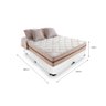 Cama Box Casal Bipartido Tecido Sintético Branco com Colchão Pillow Angel - Bello Box - Molas Ensaca - 2