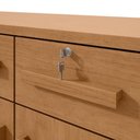 Ver imagem 3 de Cômoda Toronto 8 Gavetas MDF MDP Puxador MDF Amêndoa Móveis Lopas