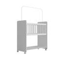 Ver imagem 4 de Mini Berço Móvel Outside Grade Móvel com Rodízios Giratórios: Branco