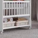 Ver imagem 3 de Mini Berço Móvel Outside Grade Móvel com Rodízios Giratórios: Branco