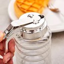 Ver imagem 2 de Meleira de Vidro 280ml com Dosador Pote para Mel Lyor Tampa de Plástico Cromada Transparente