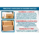 Ver imagem 2 de Conjunto: Mesa Sala Jantar Adele Madeira Maciça C/ Tampo Madeirado C/ Vidro 130x80cm e 4 Cadeiras