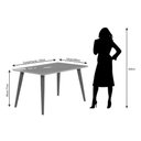 Ver imagem 5 de Conjunto: Mesa Sala Jantar Adele Madeira Maciça C/ Tampo Madeirado C/ Vidro 130x80cm e 4 Cadeiras