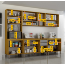 Ver imagem 3 de Cozinha Eduarda 5 Peças Portas Reflecta com LED - CHF Móveis:Cinammo/Off