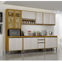 Ver imagem 1 de Cozinha Eduarda 5 Peças Portas Reflecta com LED - CHF Móveis:Cinammo/Off