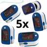 Kit 5 Oxímetro Digital Dedo Medidor Saturação Sangue Saude - 1