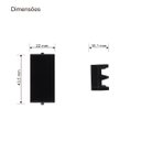 Ver imagem 4 de Kit 5 Módulo Cego Preto Ebony Sleek Margirius Cor:preto