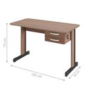 Ver imagem 2 de Mesa de Escritório Escrivaninha com 2 Gavetas Boston - Montana