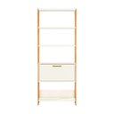 Ver imagem 3 de Estante 5 Prateleiras 1 `Porta Off White Freijó 73x32x185 cm Dalla Costa