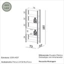 Ver imagem 5 de Estante 5 Prateleiras 1 `Porta Off White Freijó 73x32x185 cm Dalla Costa