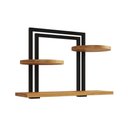 Ver imagem 1 de Nicho Bali Industrial para Sala Quarto e Escritório com Estilo Moderno - Ferro Preto Tampo Freijó