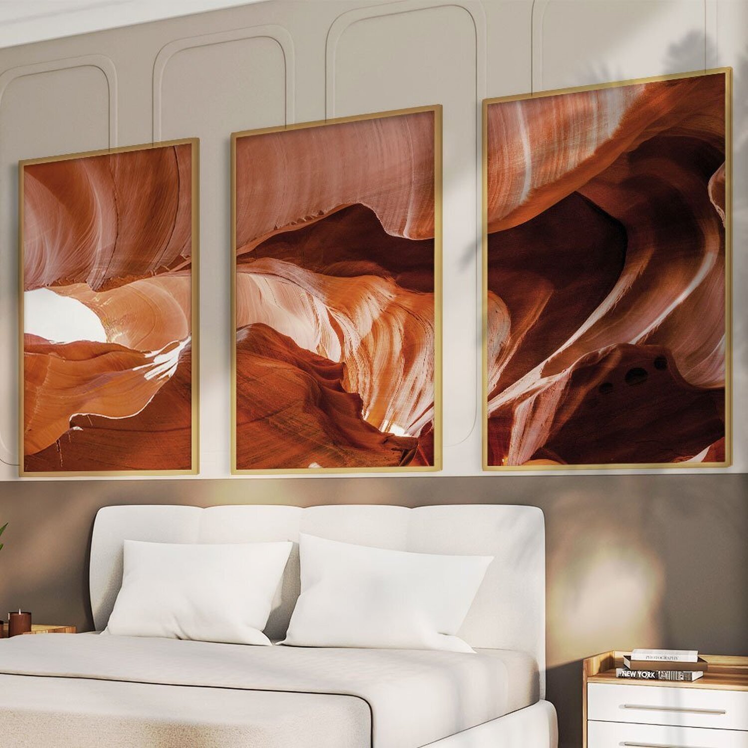 Quadro Decorativo 3 Telas Canyon Diversos Tamanhos - 1