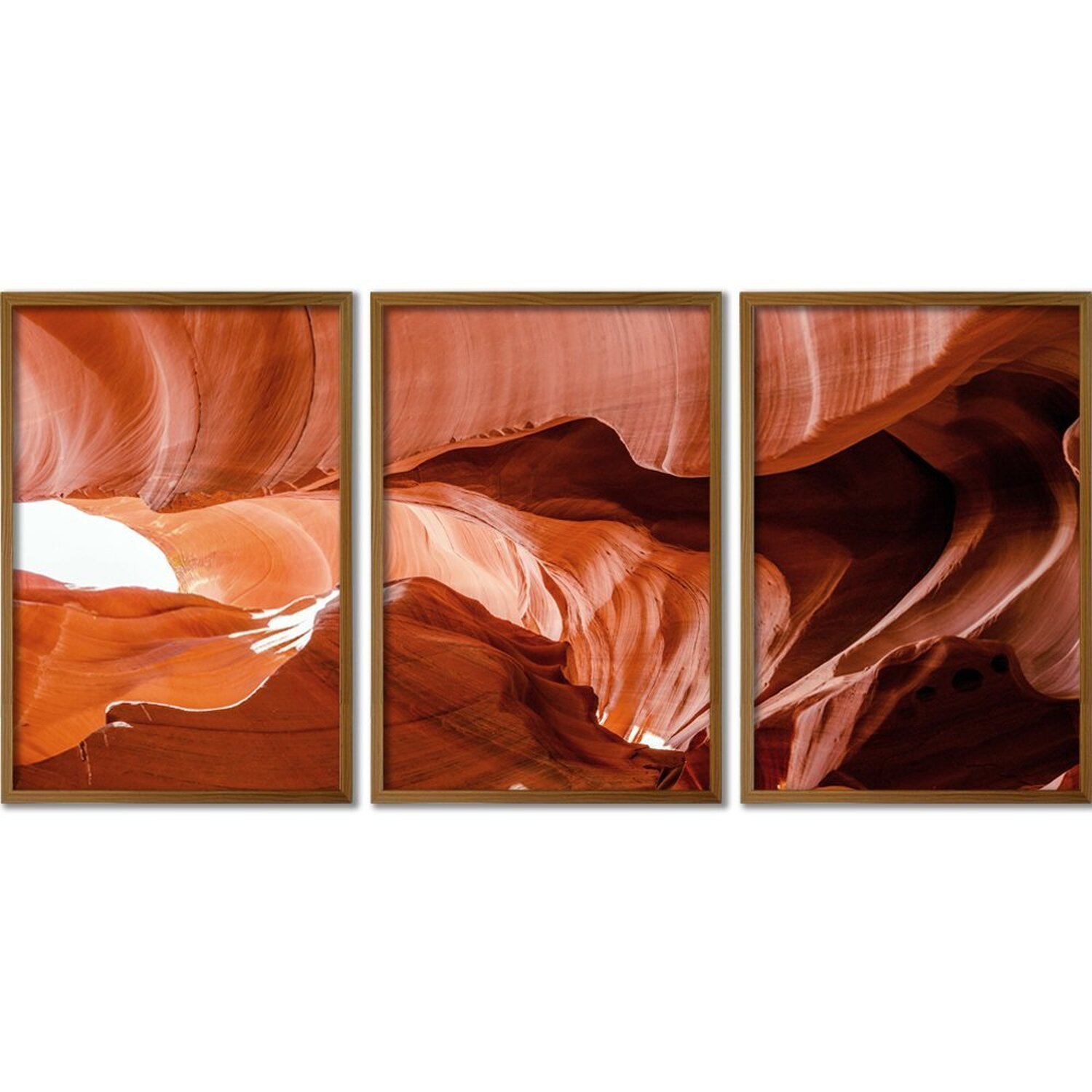 Quadro Decorativo 3 Telas Canyon Diversos Tamanhos - 2