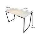 Ver imagem 5 de Mesa para Escritório de Ferro e Madeira 120cm Style Industrial Nozes e Preto