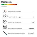 Ver imagem 3 de Mesa para Escritório de Ferro e Madeira 120cm Style Industrial Nozes e Preto