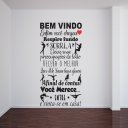 Ver imagem 2 de Adesivo de Parede Decorativo Frase Motivacional Bem Vindo Pole Dance