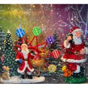 Ver imagem 5 de Enfeite Televisao Retro Natal Papai Noel Roda Gigante Decoraçao Vintage Mesa Estante Sala Bancada Ev