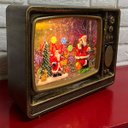 Ver imagem 7 de Enfeite Televisao Retro Natal Papai Noel Roda Gigante Decoraçao Vintage Mesa Estante Sala Bancada Ev