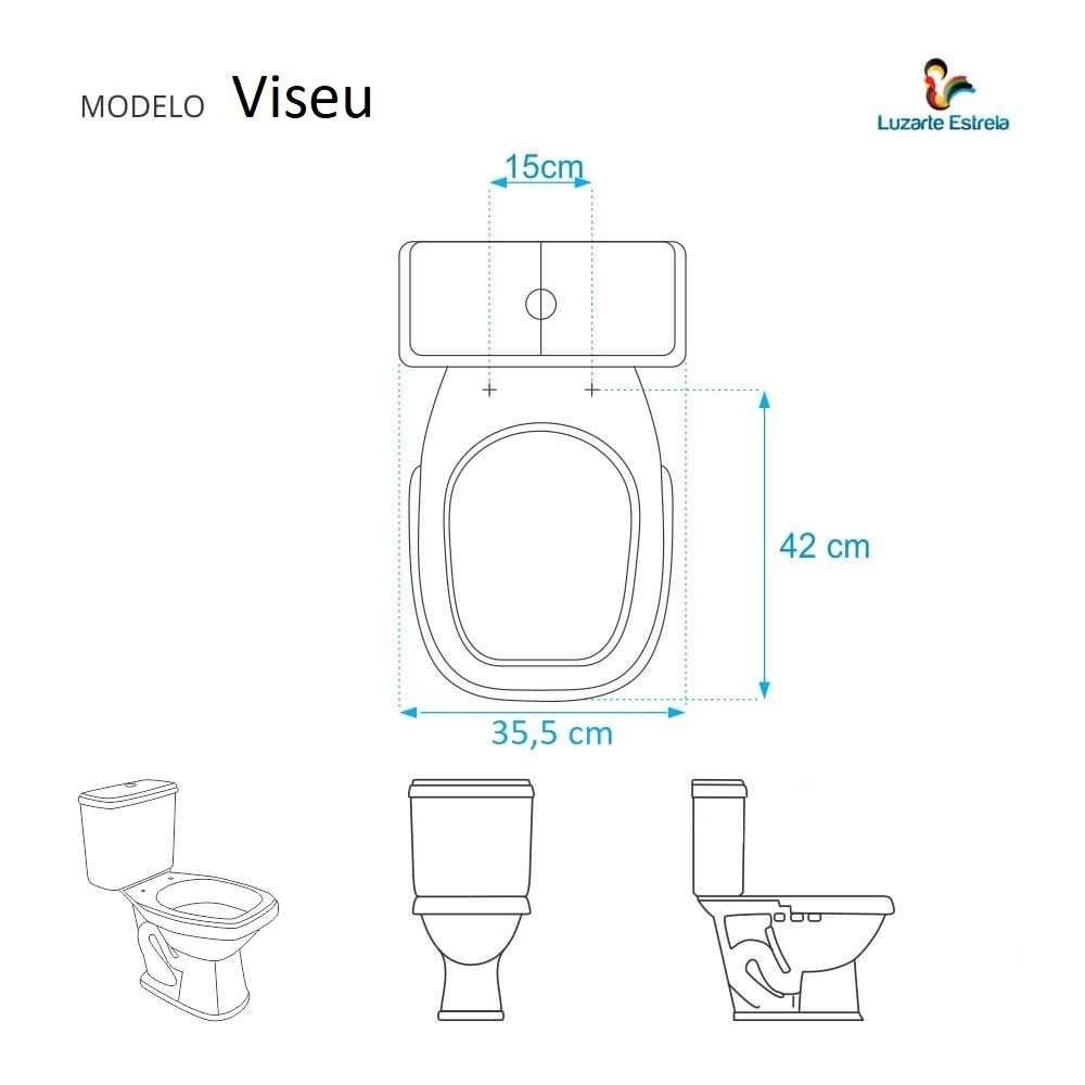 Assento Sanitário com Fechamento Lento Viseu Verde para Vaso Luzarte - 3