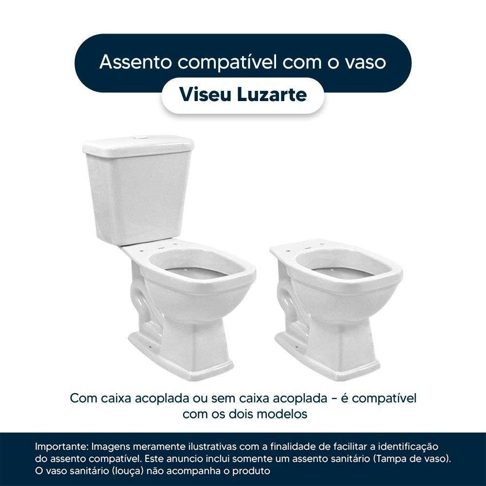 Assento Sanitário com Fechamento Lento Viseu Verde para Vaso Luzarte - 4