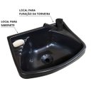 Ver imagem 4 de Pia Lavatório Plástico 4,8l Preta + Sifão Sanfonado Universal 61cm Preto + Torneira Preta + Engate P