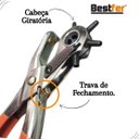 Ver imagem 4 de Bestfer - Alicate Vazador Furador Couro Chinelo Cinto 6 Furos 9"pol