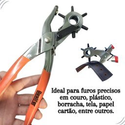 Bestfer - Alicate Vazador Furador Couro Chinelo Cinto 6 Furos 9"pol - 8