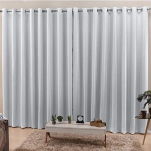 Cortina Black Out Flock Lavavel 2,00x1,80m: Branca