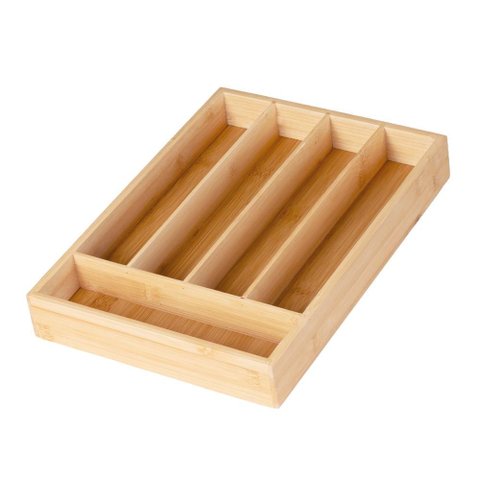 Porta Talher Organizador de Gaveta em Bamboo 5 Divisórias Mor