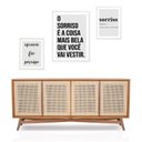 Ver imagem 2 de Set 3 Quadros Dentista - Frases Sorriso - com Vidro: Moldura Branca