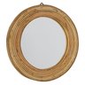 Espelho Decorativo Redondo em Rattan e Madeira 40cm - 1