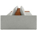 Ver imagem 6 de Sofá Ilha Modular para Sala 432cm com Puff Dublin K01 Linho Cinza Sintético Caramelo - Lyam Decor