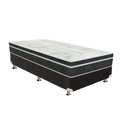 Ver imagem 1 de Cama Box Solteiro: Colchão Molas Bonnel Orthoflex Venezia + Base CRC Suede Black(88x188)