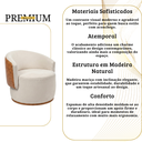 Ver mais imagens de Poltrona Giratória Orgânica Capri Compose Veludo Corino Design Redondo Luxo P/ Leitura Sala Quarto R