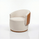 Ver imagem 7 de Poltrona Giratória Orgânica Capri Compose Veludo Corino Design Redondo Luxo P/ Leitura Sala Quarto R