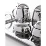 Conjunto Chá Café Inox Lyr 6 Peças Bandeja Bules Mesa Servir - 4