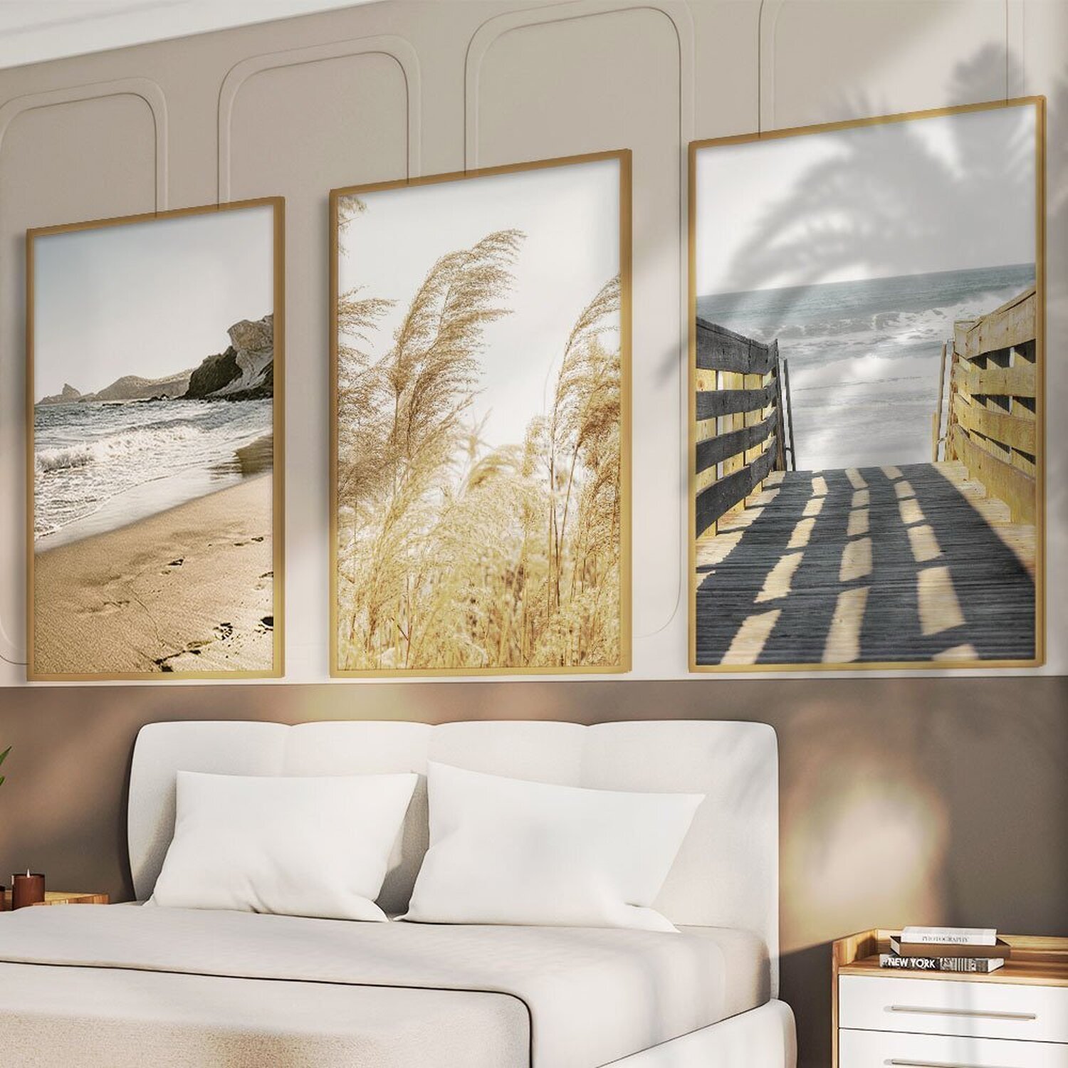 Quadro Decorativo 3 Telas Deck Marítimo Diversos Tamanhos - 1