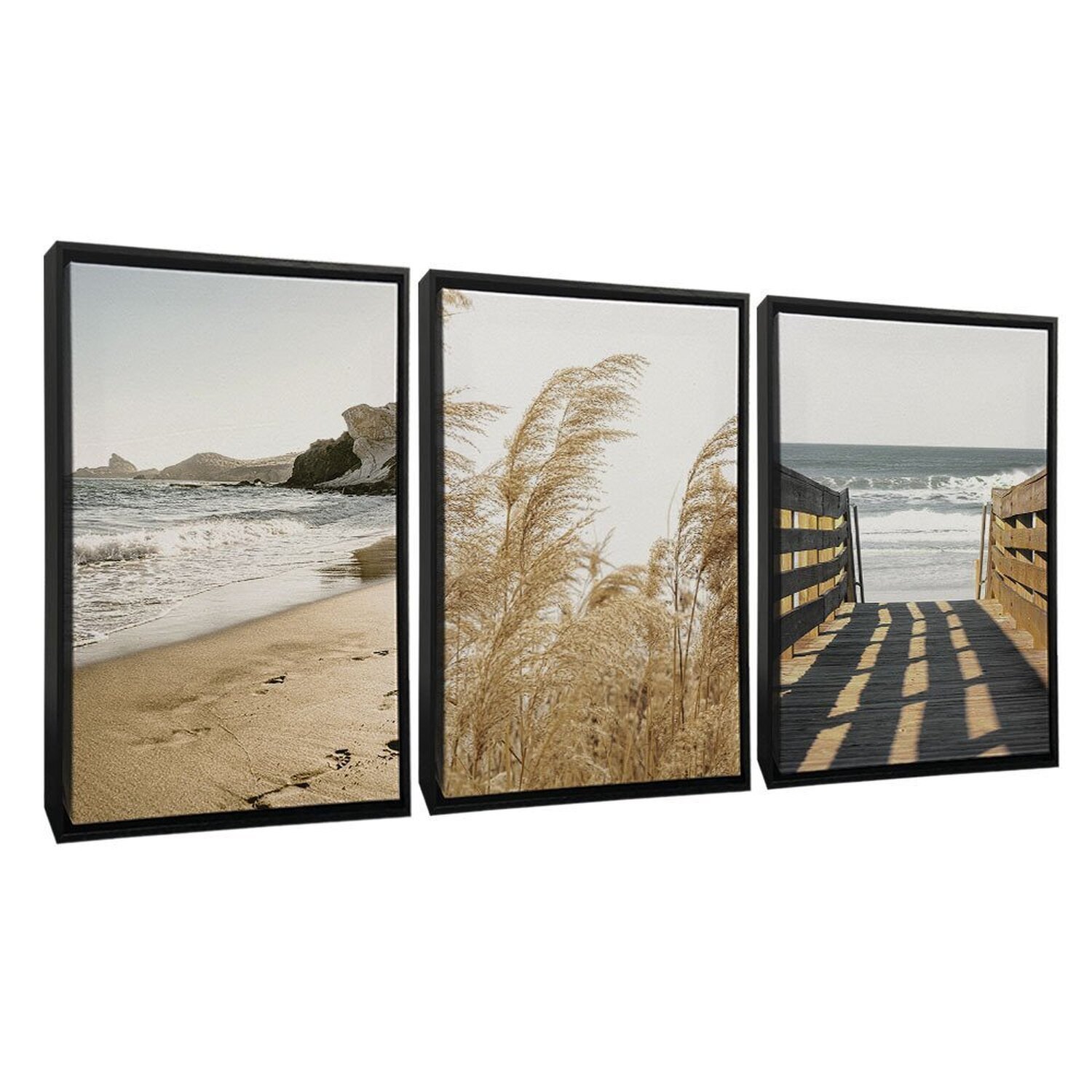 Quadro Decorativo 3 Telas Deck Marítimo Diversos Tamanhos - 2