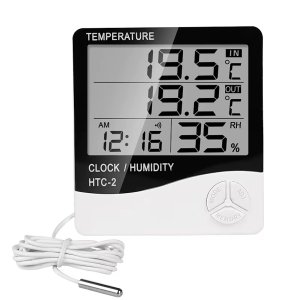 Relógio com Medidor de Umidade e Temperatura por Sonda