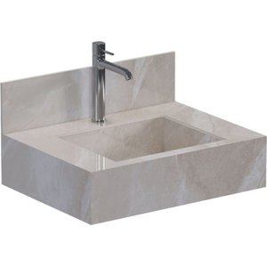 Bancada Suspensa em Porcelanato Napoles Bege 60cm - P103389 - Cozimax Bancada em Porcelanato Napoles