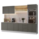 Ver imagem 2 de Armário de Cozinha Completa 310 Cm Vik Madesa 01 Branco/cinza