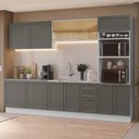 Ver imagem 1 de Armário de Cozinha Completa 310 Cm Vik Madesa 01 Branco/cinza